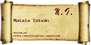 Matala István névjegykártya