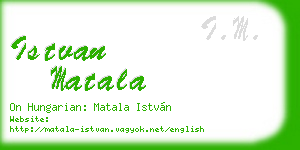 istvan matala business card