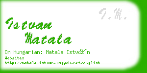 istvan matala business card